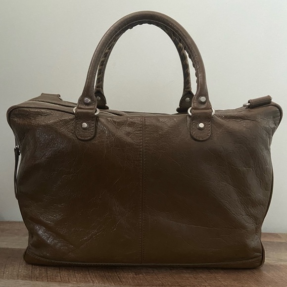 Authentic Balenciaga Agneau Classic - Brown - Uni-sex Briefcase / Travel Bag - Picture 2 of 10